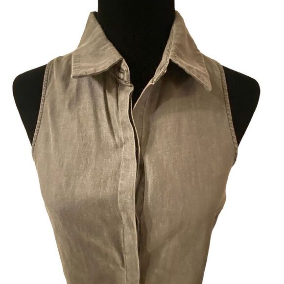 Forever 21 Sleeveless Collared Dark Gray Sheath Dress Size Small - Picture 2 of 10